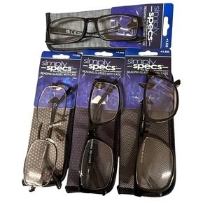 Simply Specs Reading Glasses +1.50‎ Magnification with Case New